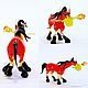 Interior figurine made of colored glass Horse breed weird, Miniature figurines, Moscow,  Фото №1