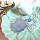 Transparent Pendant with a Blue Flower Hydrangea Botanica Eco. Pendants. WonderLand. Online shopping on My Livemaster.  Фото №2