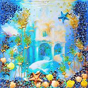 Картины и панно handmade. Livemaster - original item Fantasy art Underwater Kingdom. Picture of the sea, underwater world. Handmade.