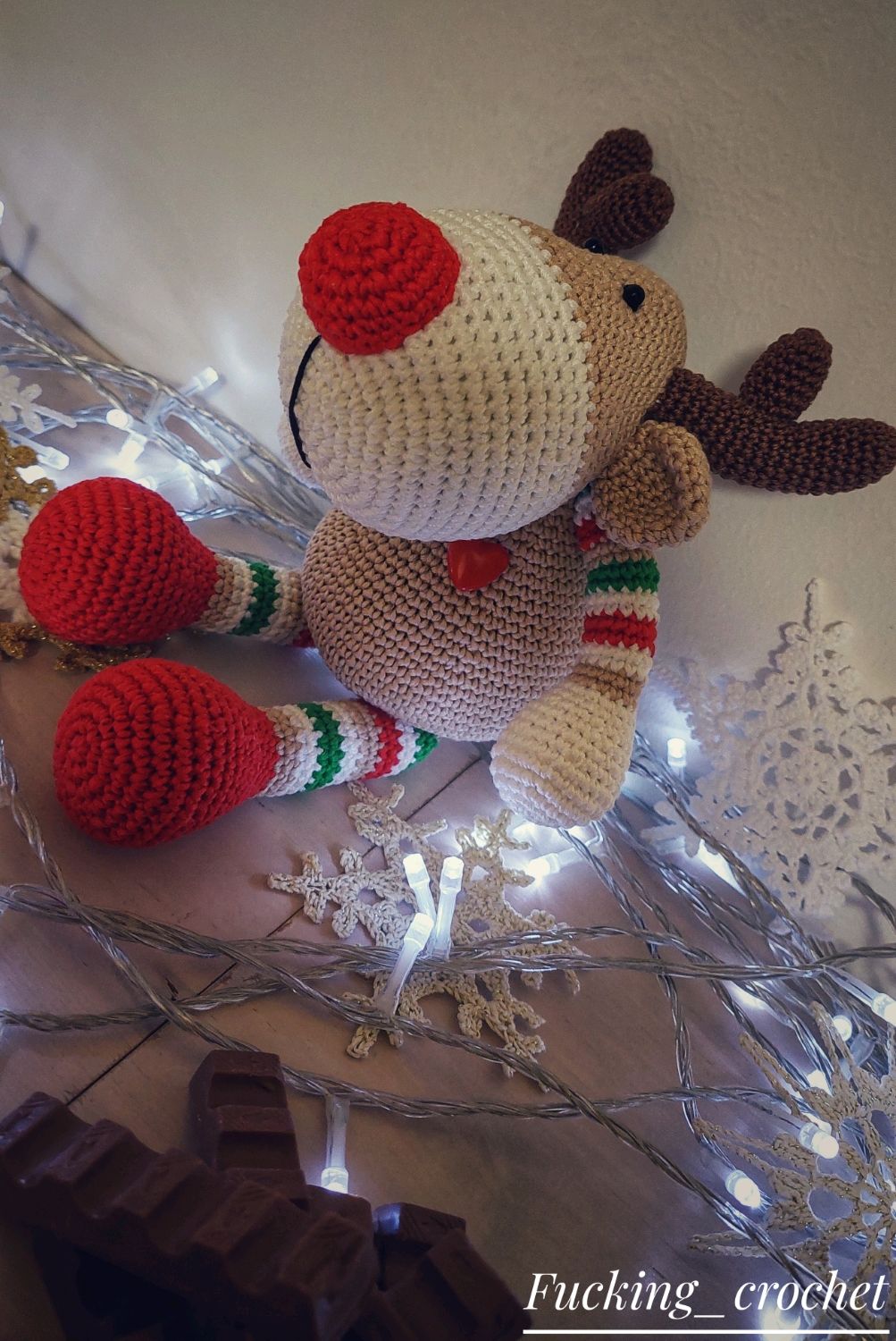 Новогодний Олень Амигуруми