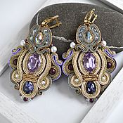 Украшения handmade. Livemaster - original item Soutache Holiday Earrings. Handmade.