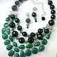 NECKLACE 3 strands EARRINGS - organ. black, green onyx, beads. Jewelry Sets. Dorida's Gems (Dorida-s-gems). My Livemaster. Фото №5