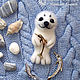 Brooch seal Belek - narochka felted wool. Brooches. Woolen Zoo. Online shopping on My Livemaster.  Фото №2