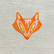 Материалы для творчества handmade. Livemaster - original item Applique patch badge embroidery Portrait of a Fox FSL lace free. Handmade.