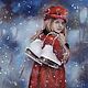 Picture pastel Snowfall (ice skates girl winter landscape). Pictures. Pastelena. Online shopping on My Livemaster.  Фото №2