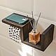 Order Toilet paper holder with dark oak shelf. Foxwoodrus. Livemaster. . Holders Фото №3