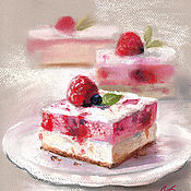 Картины и панно handmade. Livemaster - original item Pictures: Cake. Dessert. Print from the author`s work. Handmade.