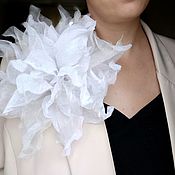 Свадебная веточка для волос с прозрачными бусинами и листьями Белый
