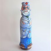 Vodka alcohol bottle box holder Russian Hussar bottle case