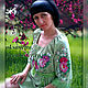 Tunic with embroidery 'Peonies with daisies', Blouses, Slavyansk-on-Kuban,  Фото №1