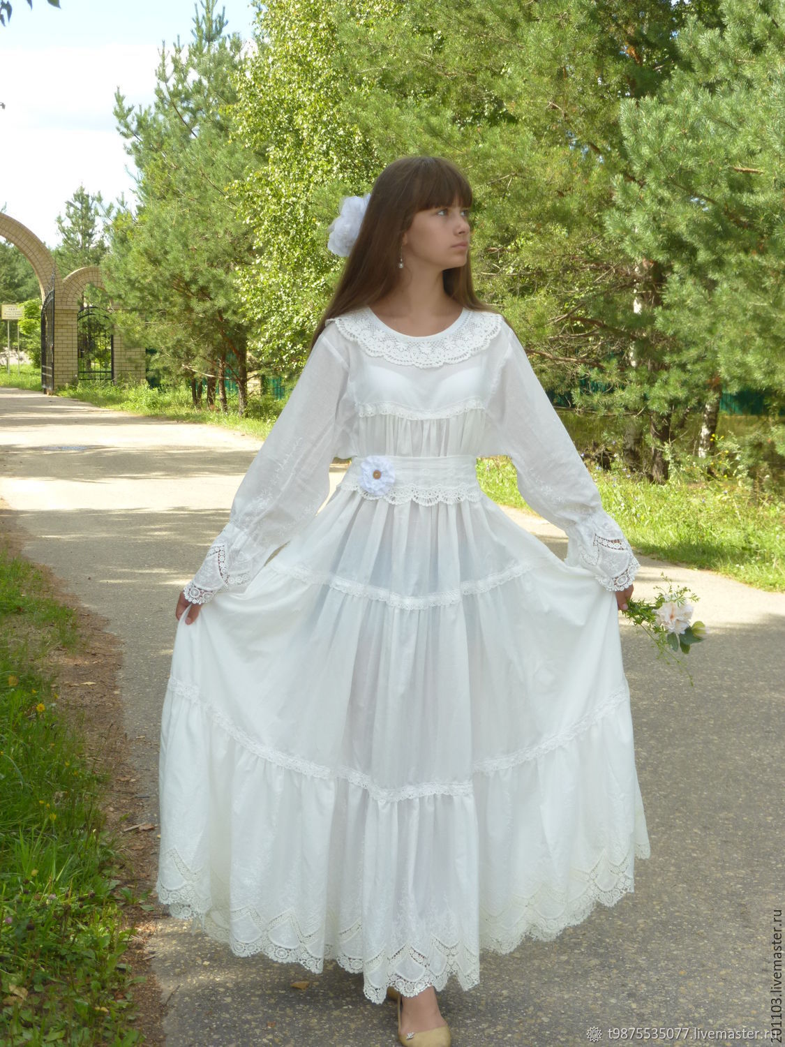 Белое платье барышня крестьянка