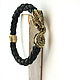 The black Dragon bracelet genuine leather