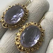 Винтаж handmade. Livemaster - original item Alexandrite gold melchior earrings of the 1960s,A RARITY!!!. Handmade.