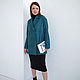 Oversize Woolen Blue Plaid Coat, Blue Short demi Coat. Coats. mozaika-rus. Online shopping on My Livemaster.  Фото №2