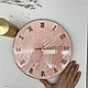 Часы настенные Розовый кварц из эпоксидной смолы. Часы классические. Декор, Картины, Часы от Mila.Sh_ART (shkuratskaya). Интернет-магазин Ярмарка Мастеров.  Фото №2