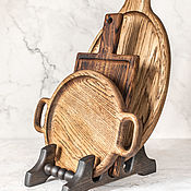 Посуда handmade. Livemaster - original item A stand for storing boards made of dark oak. Handmade.