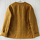 Заказать Jacket-sweatshirt made of mustard linen. LINEN & SILVER ( LEN i SEREBRO ). Ярмарка Мастеров. . Outerwear Jackets Фото №3