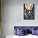 Luna, pintura fabulosa en azul púrpura, interior moderno. Pictures. Belasla. Ярмарка Мастеров.  Фото №5