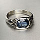 Men's silver ring with Blue Sapphire (1,97 ct)handmade, Rings, Moscow,  Фото №1