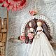 Куклы макраме на стену "Сладкая Парочка" с розами. Элементы интерьера. Куклы макраме NATALINI. Ярмарка Мастеров.  Фото №4