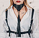 Leather choker with tassel, Collars, Moscow,  Фото №1