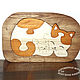 Puzzle made of wood ' Mama Cat'. Puzzle. Wooden toys from grandfather Andrew. Online shopping on My Livemaster.  Фото №2