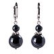 Earrings with black agate silver with cubic Zirconia. Earrings. JEWEL OLGA. My Livemaster. Фото №5