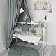 СТЕГАННЫЙ КОВРИК ЛИСТ ЦВЕТА ПОЛЫНЬ - ДЕТСКИЙ КОВРИК ИГРОВОЙ. Вигвам. Love Linen - Эстетика белья. Интернет-магазин Ярмарка Мастеров.  Фото №2