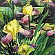 Oil painting with irises 'Pereslavl irises' 40h30, Pictures, Mytishchi,  Фото №1