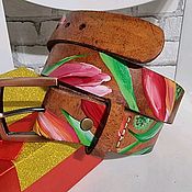 Женская спортивная сумка из кожи с принтом под змею