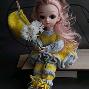 Куклы и игрушки handmade. Livemaster - original item Clothes for Monica doll, knitted set. Handmade.