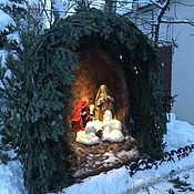 Рождественский вертеп Рождество Христово с волхвами и пастушками