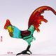 Interior figurine made of colored glass Rooster E, Figurine, Moscow,  Фото №1