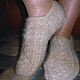 Women's knitted slippers Colour of ecru. Socks. Warm Yarn. Online shopping on My Livemaster.  Фото №2
