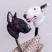 Посуда handmade. Livemaster - original item Spoons with decor by photo. Bull Terrier.. Handmade.