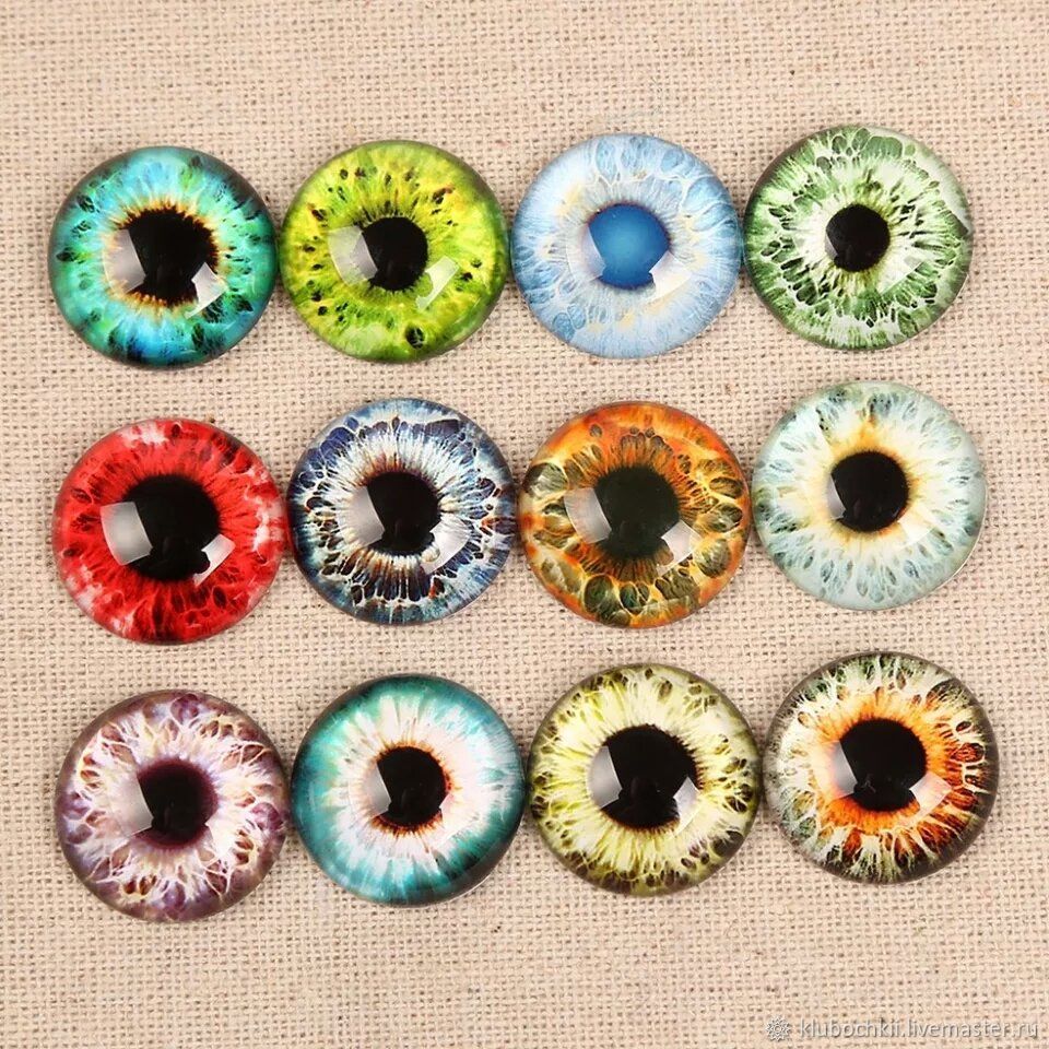 Глазки для игрушек стеклянные 4 мм, цвет - прозрачный