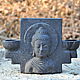 Candle holder Buddha double sided of concrete, dusty black patina, Candlesticks, Azov,  Фото №1