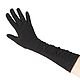 Demi-season gloves made of natural black velour, Vintage gloves, Nelidovo,  Фото №1
