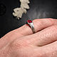 Ring with natural raw ruby 1,23 ct silver handmade. Rings. Bauroom - vedic jewelry & gemstones (bauroom). My Livemaster. Фото №6