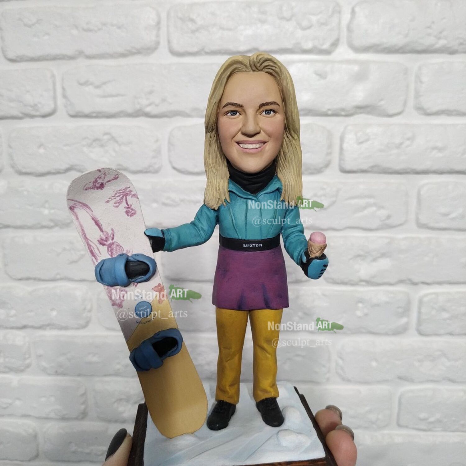 Шаржевая статуэтка 15 см «СНОУБОРД» – заказать на Ярмарке Мастеров ...