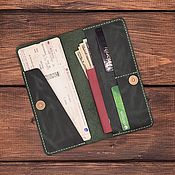 Сумки и аксессуары handmade. Livemaster - original item Travel holder/organizer for 1 passport made of leather Bangkok. Handmade.