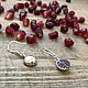 Серьги гранат из серебра. Серьги классические. GAMMA jewelry. Ярмарка Мастеров.  Фото №5