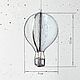 Интерьерная подвеска Воздушный шар, белый/прозрачный. Подвески. Витражи Насти Зайцевой (zaytsevaglass). Ярмарка Мастеров.  Фото №4