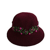 Аксессуары handmade. Livemaster - original item CRANBERRY hat BASKET headdress. Handmade.