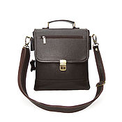 Сумки и аксессуары handmade. Livemaster - original item Men`s bag: Men`s Brown Leather Oscar Mod Bag. C95k-122. Handmade.