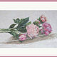 Order Embroidered picture "Peonies" triptych. Cross stitch and beads!. Livemaster. . Pictures Фото №3