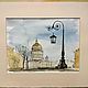 St. Isaac's Cathedral in watercolor painting is not expensive. Pictures. paintmart (oikos). Online shopping on My Livemaster.  Фото №2