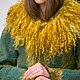 Двухсторонняя шубка-дубленка из валяной шерсти  "Душистая горчица". Дубленки. Наталья Швец  (одежда и аксессуары). Ярмарка Мастеров.  Фото №5