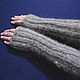 Order Long knitted fingerless gloves. Warm Yarn. Livemaster. . Mitts Фото №3