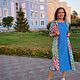 Платье летнее платье свободного кроя женское платье синее, Платья, Тольятти,  Фото №1